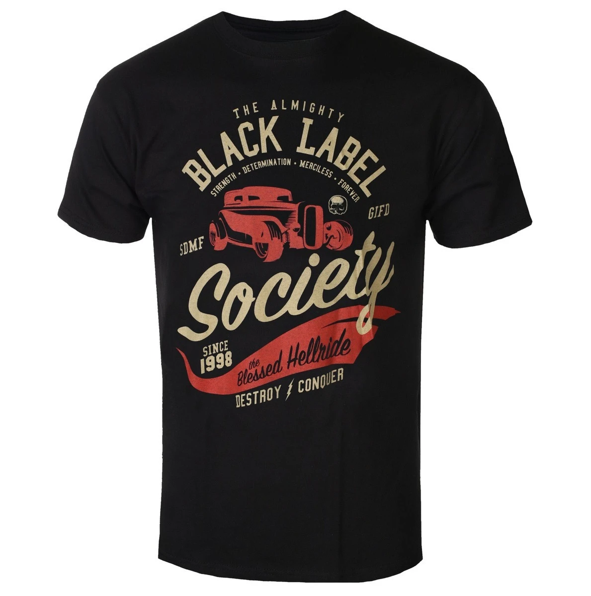 

BLACK LABEL SOCIETY Peripheral Clothing Pattern Printing Summer Luxury Brand Pure Cotton Men's and Women's T-shirt Short Sleeve