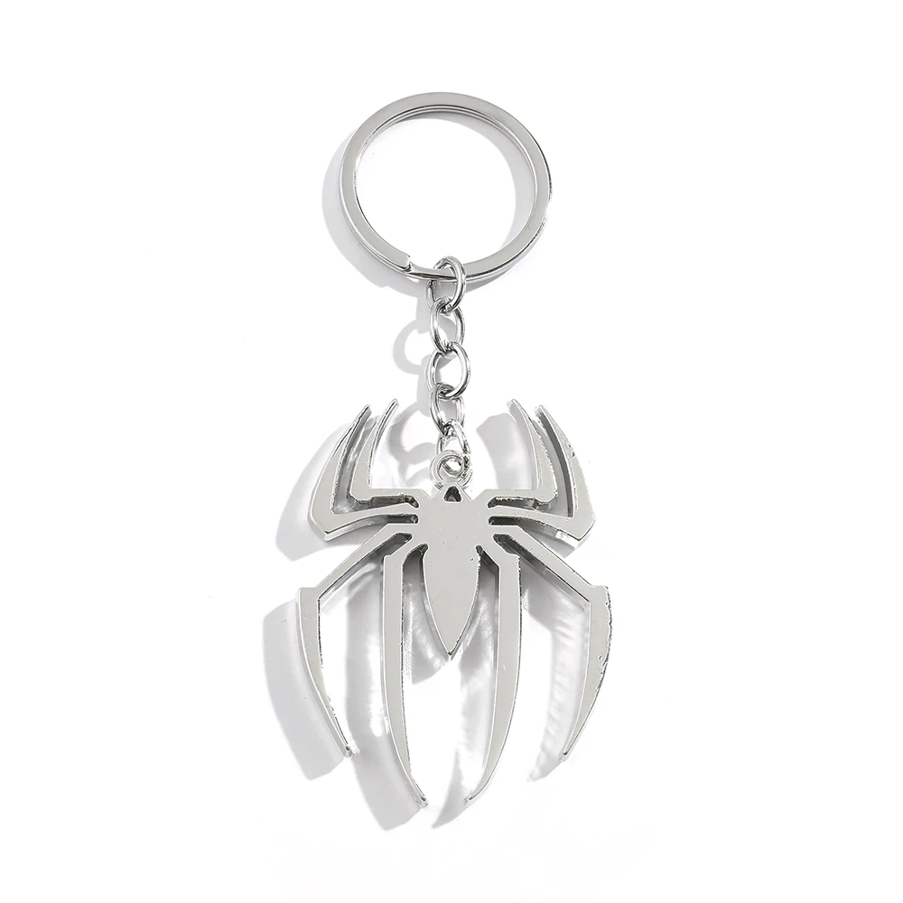 Spider-Man Metall-Schlüsselanhänger, modischer, schlichter Superhelden-Schlüsselanhänger, Unisex-Auto- und Rucksack-Deko-Accessoire für Fans – Detail 5
