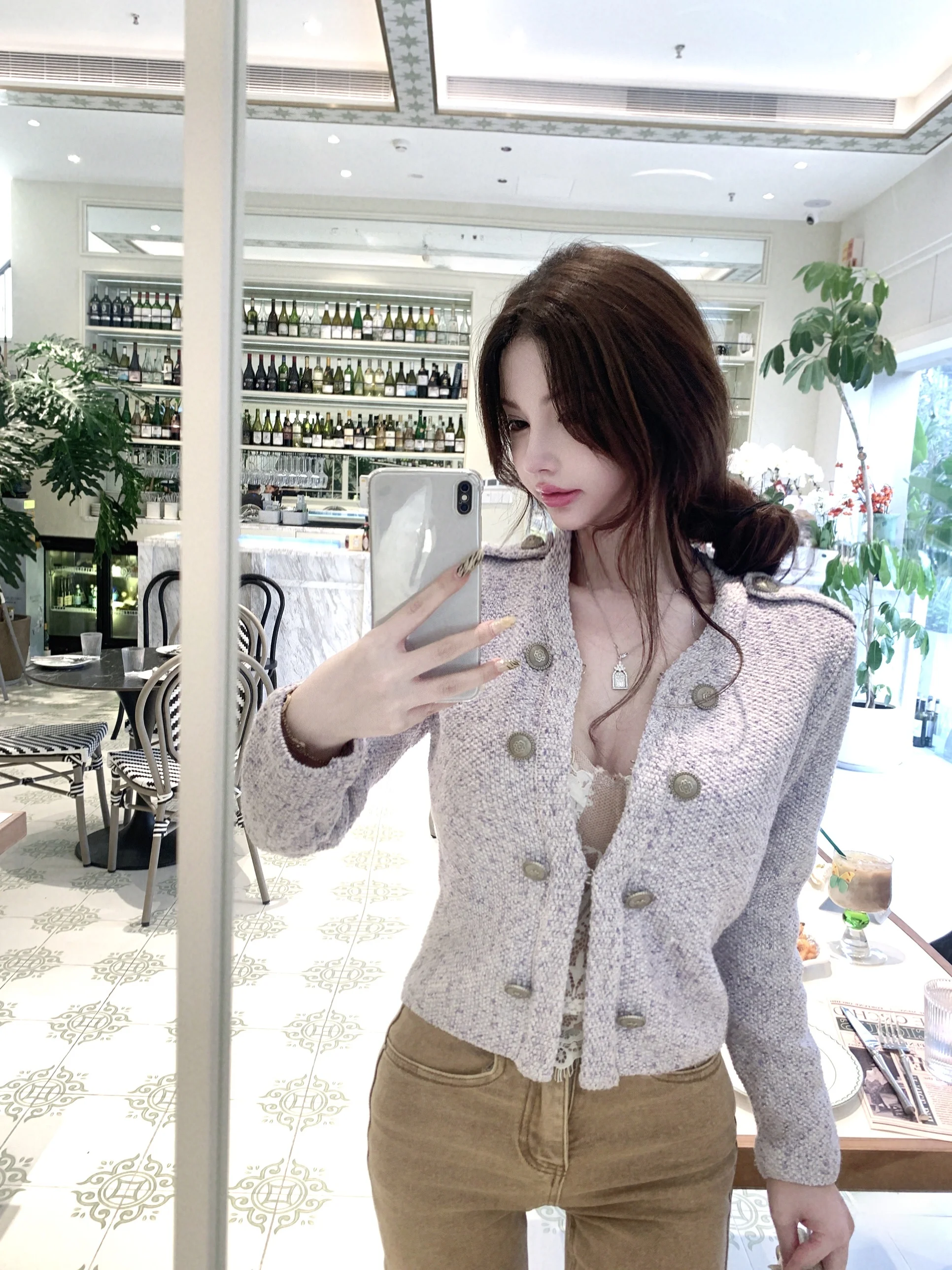 

Вязаный кардиган Bewitosey Lav Holiday Cus-Dyed светло-фиолетового цвета, универсальная верхняя одежда для женщин