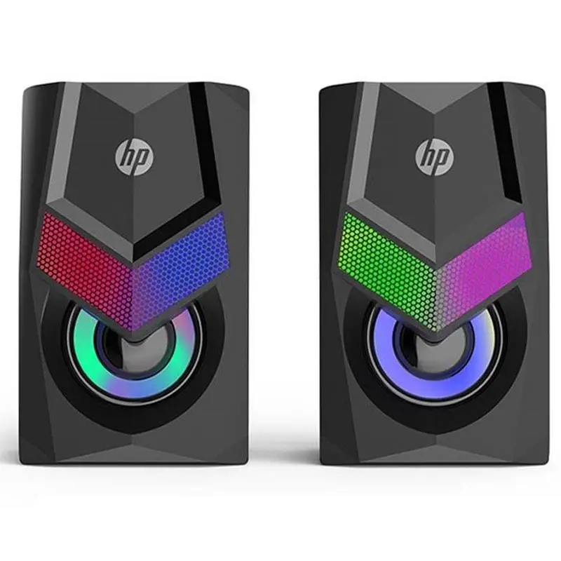 HP DHE-6000 USB + 3.5MM JACKLI RGB ILLUMINATED MULTIMEDIA STEREO 2 X3 WATT 1 + 1 PC SPEAKER