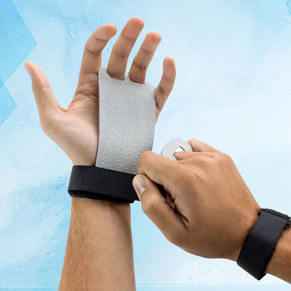 

1Pair Textured Cow Palm Protector Grip Enhanced Lifting Grips for Pull Up Barbell Gymnastics Training Gloves Hand Guard