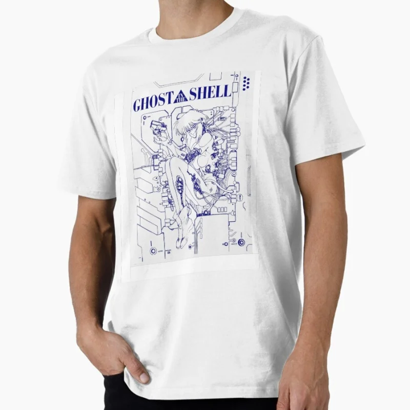 

Ghost in the Shell Cyborg Girl MOTOKO Anime T Shirt 0611 Cyberpunk Tachikoma Graphic Tee Sci-Fi Aesthetic Y2K clothes S-6XL