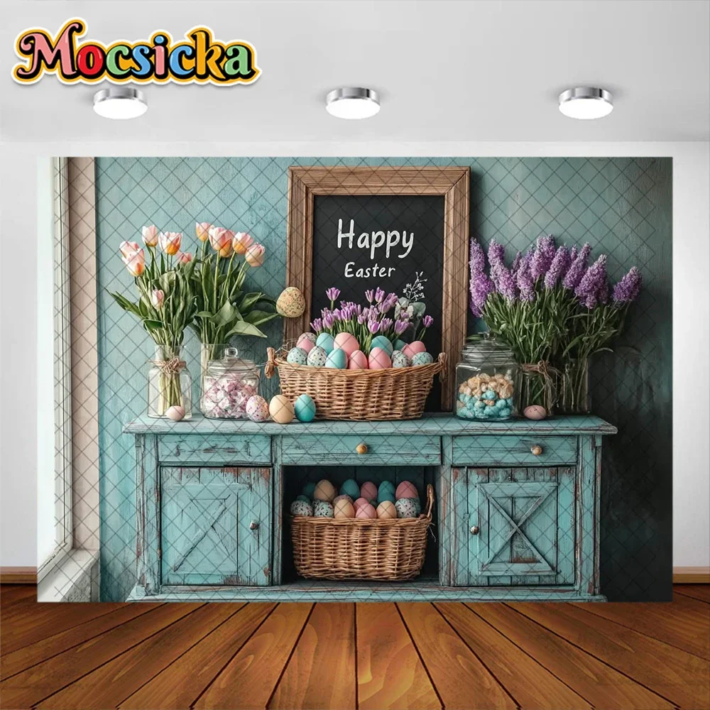 Primavera páscoa fotografia fundo feliz páscoa flor decoração de madeira chá de bebê bolo quebra cenários estúdio adereços