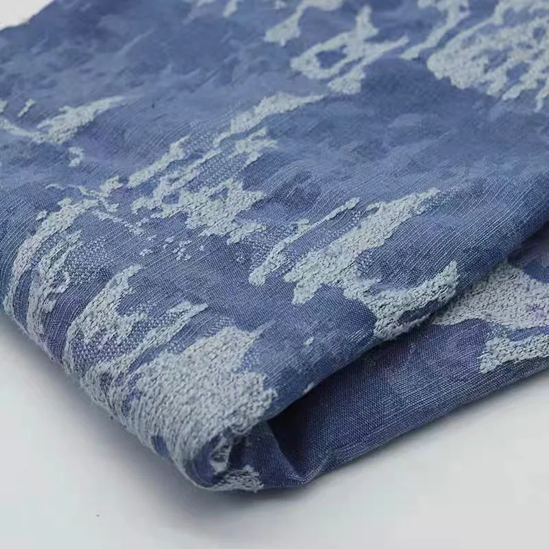 

Окрашенная жаккардовая джинсовая ткань Halo, толстая для одежды, брюк, куртки, сумки, дизайнерская ручная работа, материал для шитья своими руками, ткань