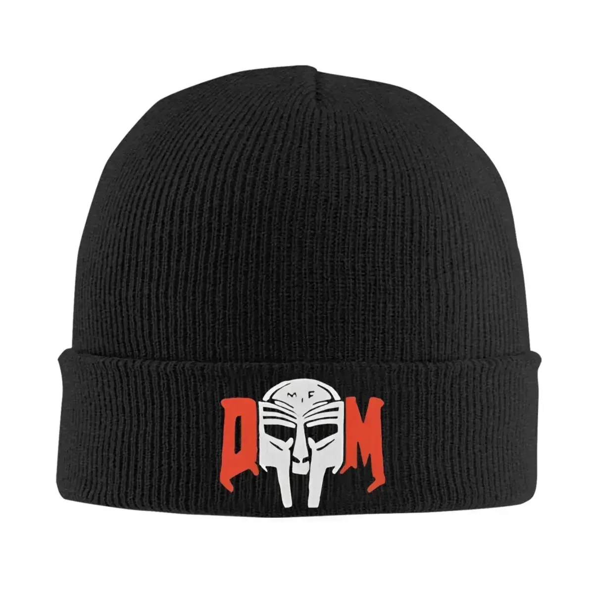 Rapper MF Doom Hat Autumn Winter Skullies Beanies Warm Madvillain Metal Face Cap Female Male Knitted Hat