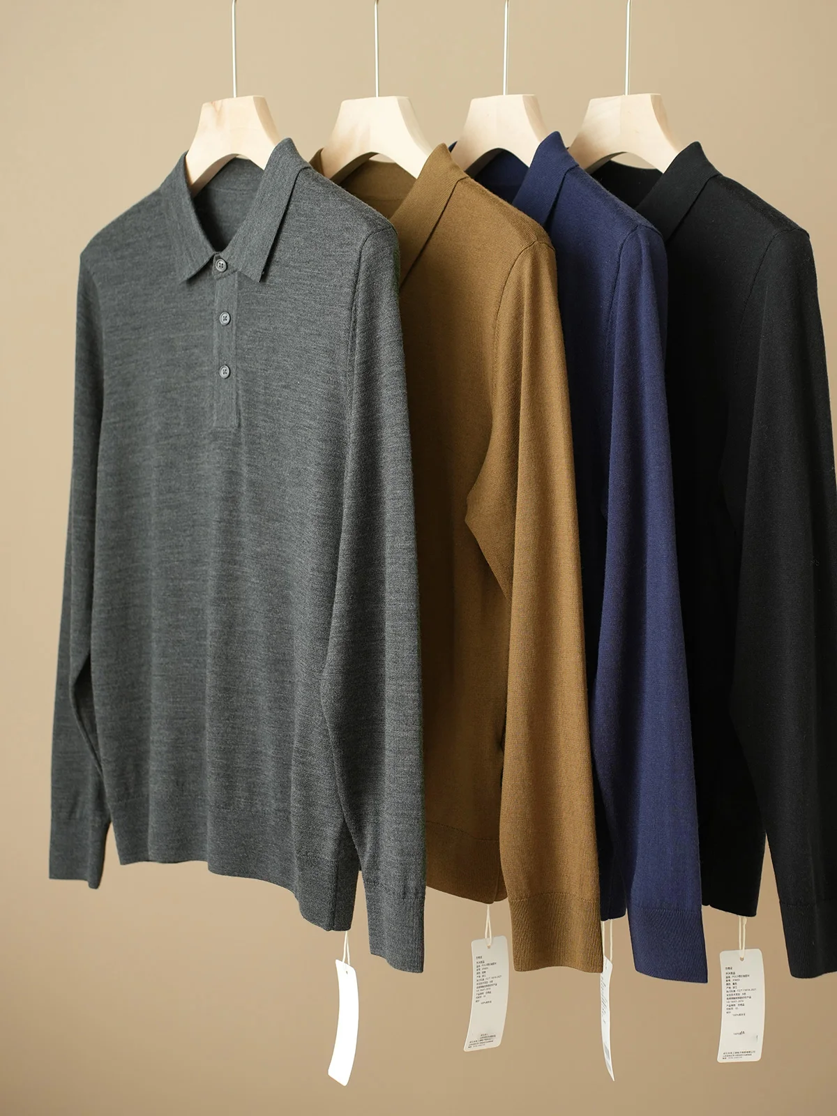 

00% Silk Wool Men's Ne Knitted Sweater Large Size Warmth Autumn Winter Sle Busin Casual Long Sve Crew Ne