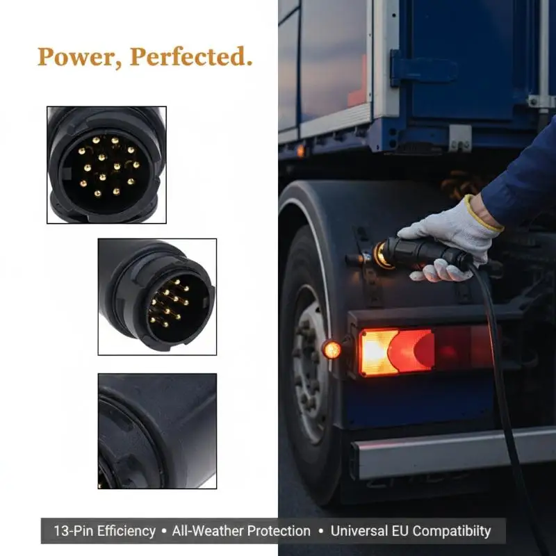 1pc 12V 13 Pin Trailer Plug Waterproof Trailer 13 Pole Electrical Connector Wiring Connector Adapter Trailer For Vehicle RV