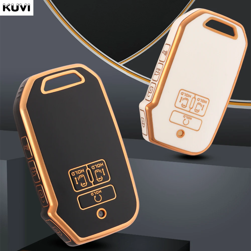 TPU Car Remote Key Case Cover Shell Fob For Kia Carnival 2021 2022 Sedona Carnival KA4 EX SX LX Fiesta 2023 Keyless Accessories