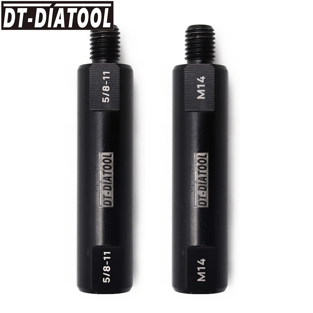 2pcs Change Thread Converter Core Bits Extension Rod Convert M14 or 5/8"-11 Adapter Connection Converter for Drilling Bit