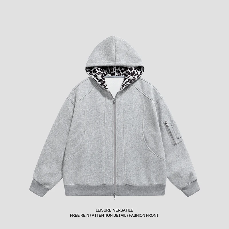 

Мужская толстовка с леопардовым принтом на подкладке: верхняя часть — вариант выреза для нескольких повседневных прогулок и ежедневных отношений