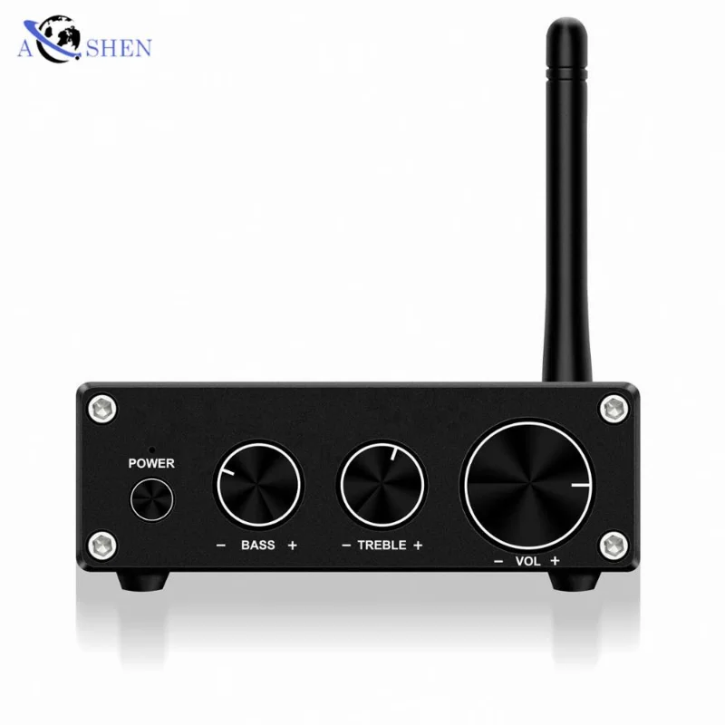 Aoshen mini orador estante classe d receptor amplificador de áudio estéreo bt digital