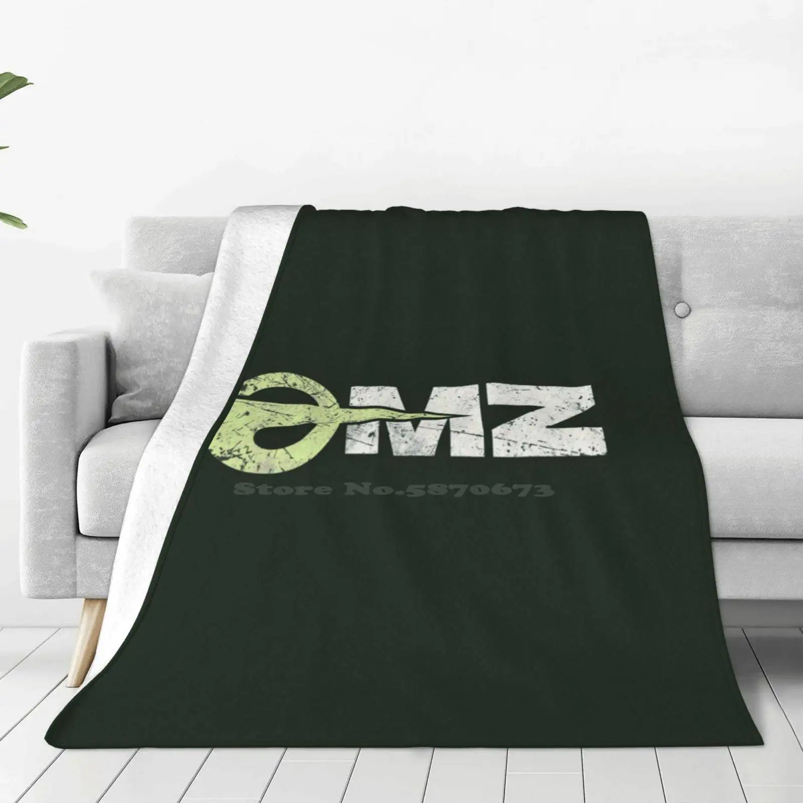 Omz Mz Vintage German Motorcycle Soft Warm Throw Blanket Omz Vintage East Motorcycle Logo Distressed Scratched Cool Germany Bike