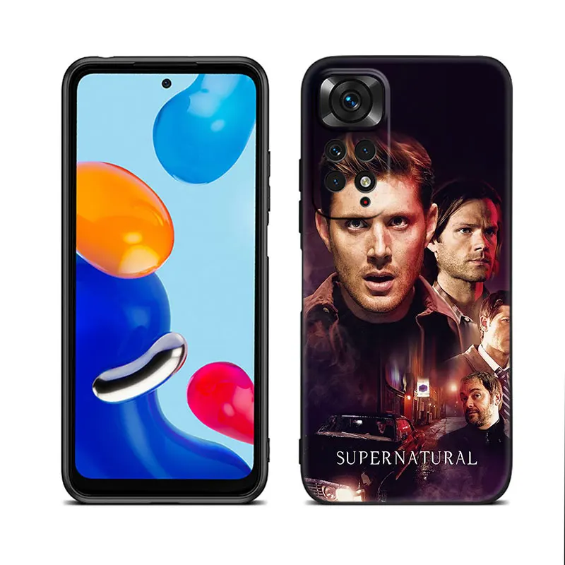 Supernatural tv show Black Phone Case For Xiaomi Redmi Note 12 + 11 11S 11T 11E 10 10T 5G 10S 9S 9 8T 7 6 Pro Silicone Cover