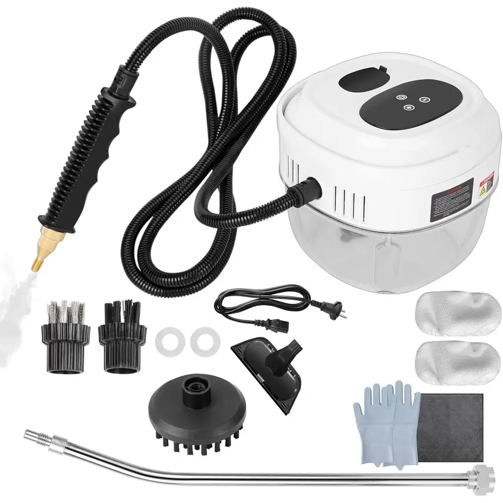 

Пароочиститель с 6 уровнями регулировки для дома, автомобиля, плитки, швов, мебели, с 12 насадками