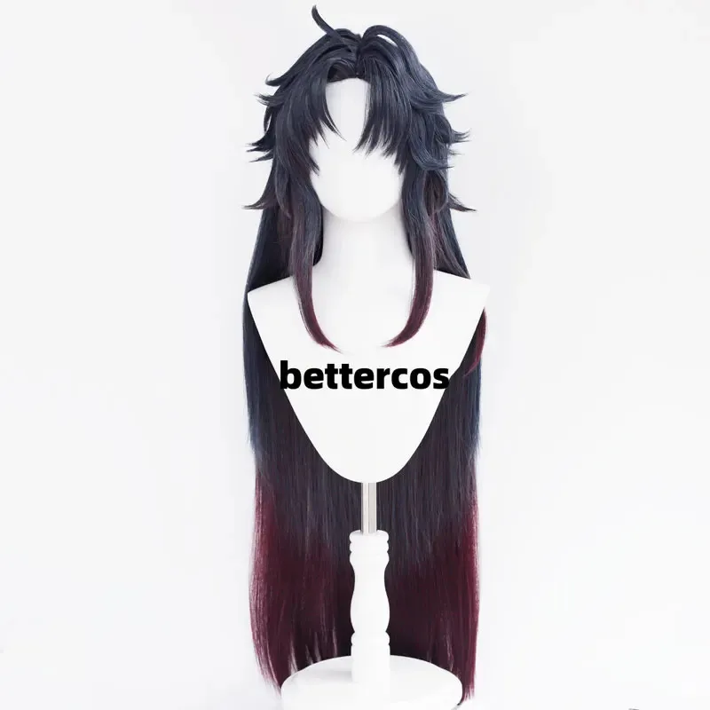 2025 22-Spiel Honkai Star Rail Blade Langer blauer Farbverlauf Dunkelrot Hitzebeständiges Haar Synthetische Cosplay + Perücke
