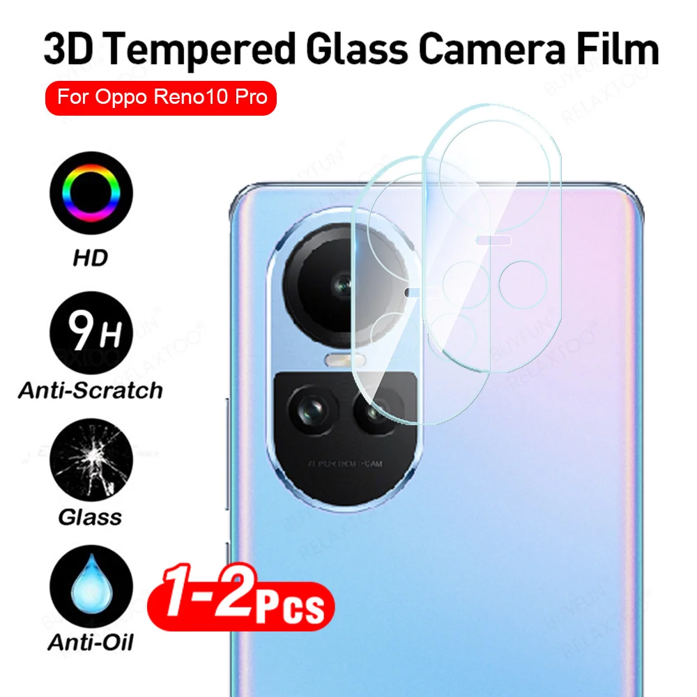 1-2Pcs 3D Clear Camera Protector For Oppo Reno10 Pro Reno 10 Pro+ 5G Reno10Pro Plus 10Pro Full Cover Lens Case Protective Glass