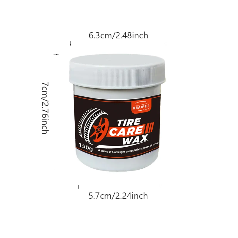 Tire Blackening Coating Wax，Restores Shine, Protects & Renews Rubber, Plastic & Vinyl - Beading Tire Care，renovation