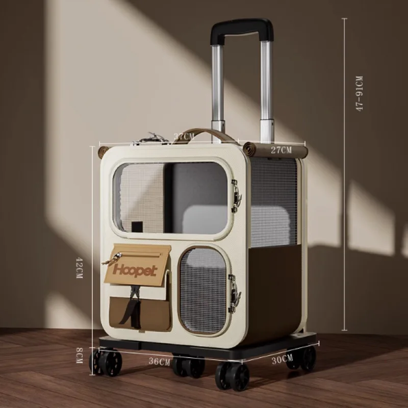 

Outdoor Large Capacity Luggage Multiple Cats Pets Portable Multifunctional Wheels Suitcases Transparent Backpacks