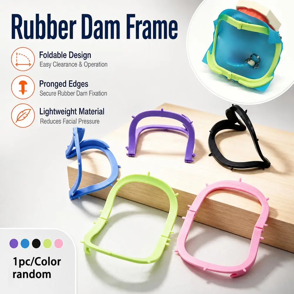 Dental Foldable Rubber Dam Frame Plastic Barrier Tool 134℃ Autoclavable Dentistry Instrument Oral Operation Support Bracket