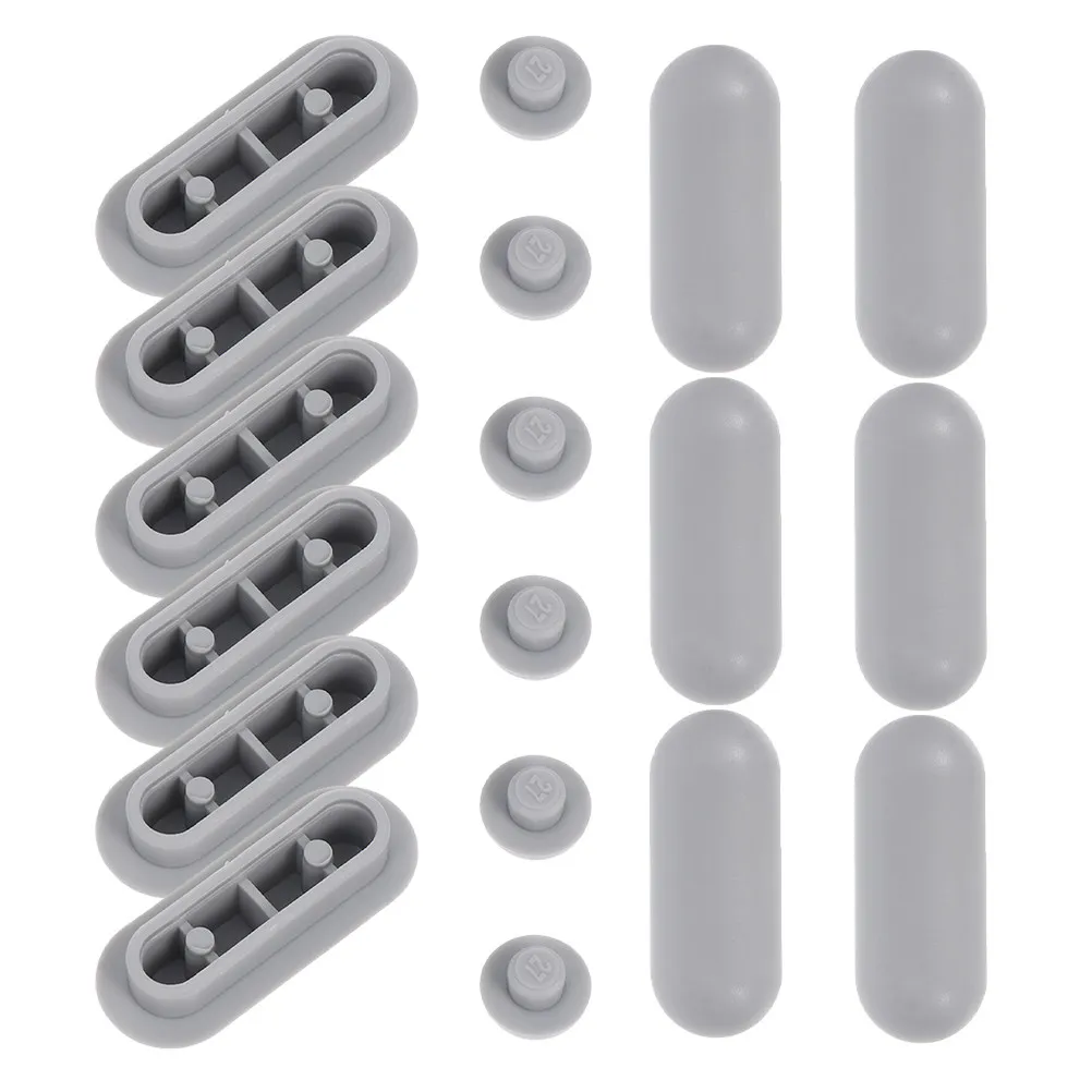 18Pcs Universal Toilet Seat Bumpers Rubber Non-Slip Spacers for Home Hotel Use Waterproof Easy Clean Comfortable Fit