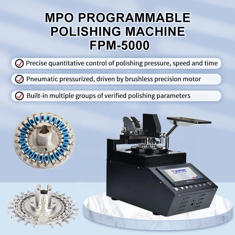 FPM-5000 Programmable Optical Ferrule Polisher Fiber Optic Equipment Fiber Optic Mpo Polishing Machine