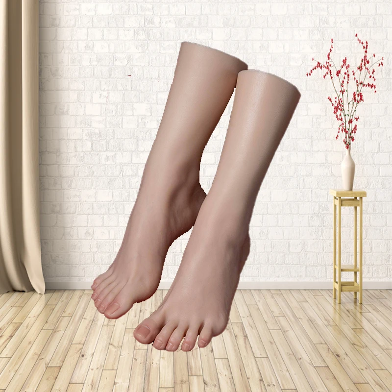 

Liquid Silicone Female Foot Model False Nail Practice Lifelike Mannequin Feet Fetish For Footjob Shoe Sock Jewelry Display TGJ38