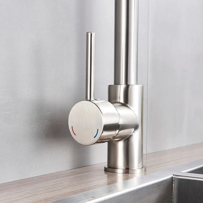 الربيع نحى النيكل صنبور المطبخ سطح الخيالة صنبور حوض خلاط 360 درجة دوران تيار فوهة البخاخ بالوعة المطبخ الصنابير الساخنة الباردة