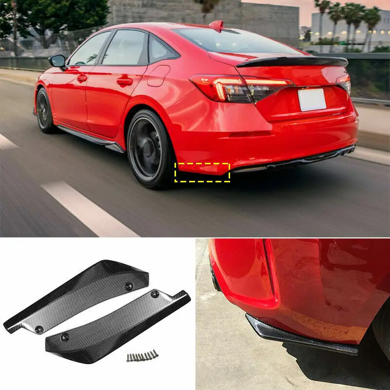 

Задний бампер из углеродного волокна, спойлер для подбородка, сплиттер для Honda Civic 11th 2022 UP