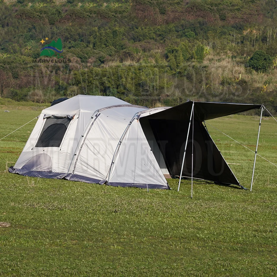 

Large External Rainproof Luxury Family Tent 5-6 Person Waterproof Double Layer for Living Room Outdoor Camping