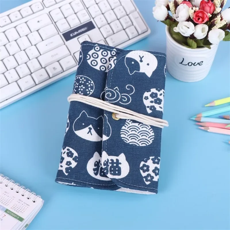 A6 Writing Journal Spiral Notebook Diary Notepad  Cartoon Fortune Cat Fabric Cover Pendants Note Book Sketchbook