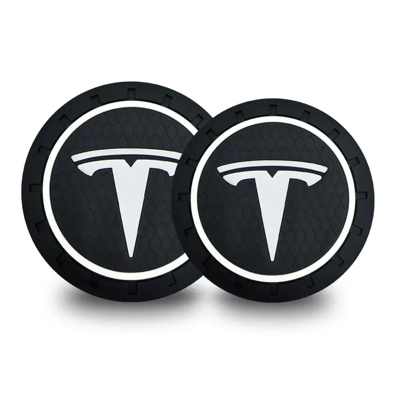 Car Anti Slip Coaster Water Cup Slot Non-Slip Cushion For Tesla Model 3 Model X S 2016-2023 Model Y Decals TM3 TMX Accessories