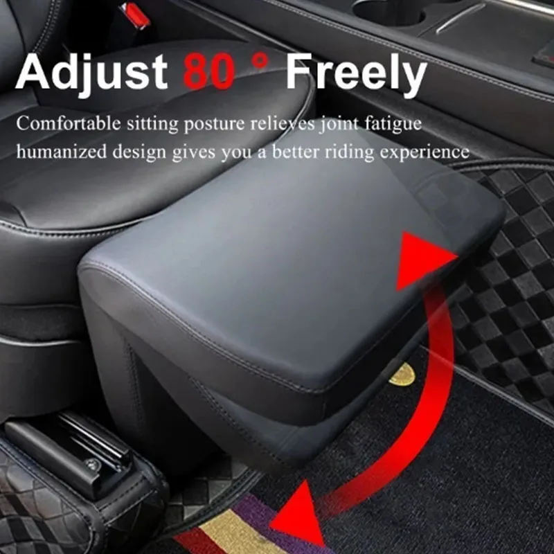 Per Tesla Model3/Y Co-pilot Leg Rest Seat Leather Soft Foot Support Leg Knee Pad Extension Mat