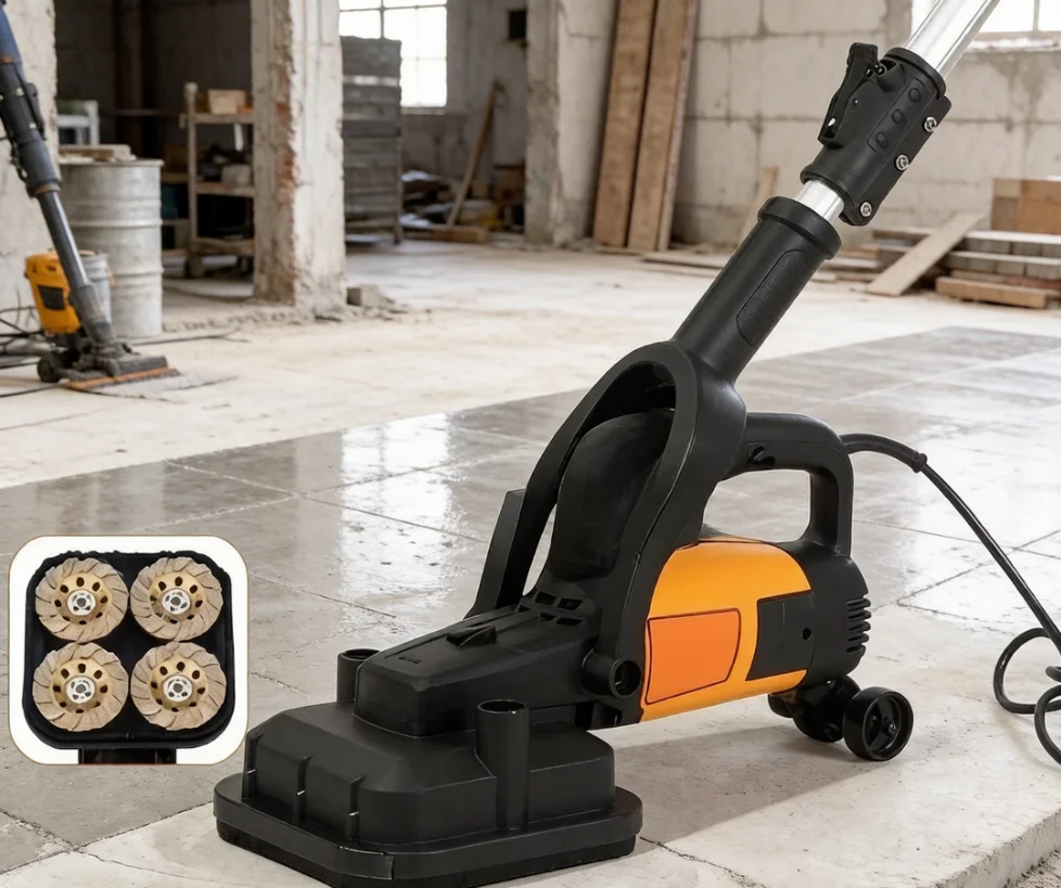 Fast delivery 3800W Handheld Rough Grinder Dust-free Plasterer Long Rod Polishing Floor Grinder Concrete Grinding Machine