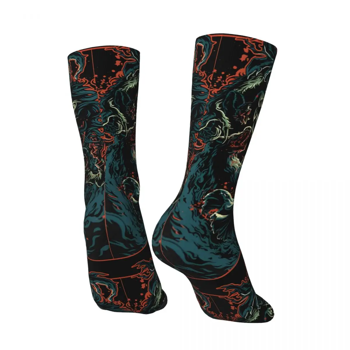 Calcetines de compresión Retro Bloody Beast para hombre, calcetín Unisex con estampado sin costuras, estilo callejero, Dark Souls, novedad