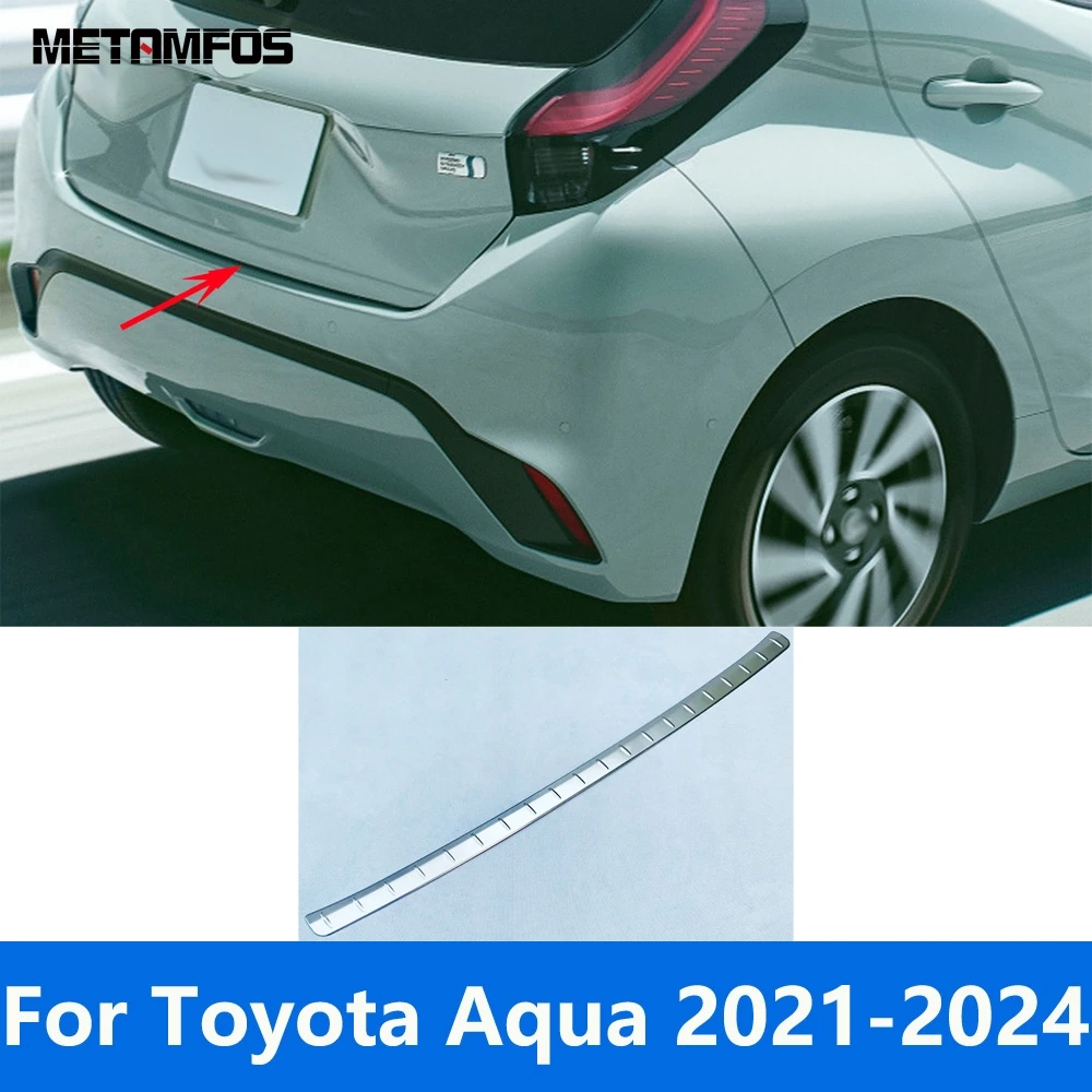 

Car Accessories For Toyota Aqua 2021 2022 2023 2024 Exterior Rear Trunk Bumper Foot Plate Tailgate Door Sill Scuff Guard Plate