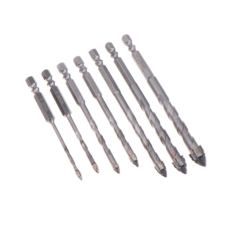 New Four-Flute Sawtooth Eccentric Drill Bit Professional Carpentry Tools For Glass Ceramic Concrete Brick Metal Drill Bit Set