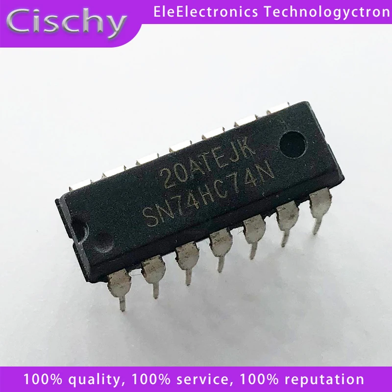 10pcs   74HC74N SN74HC74N 74HC74 7474 DIP-14 In Stock