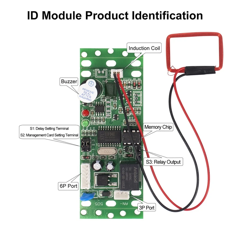 RFID Karte Embedded Gebäude Intercom Modul Decoder Kartenleser Modul 125 Khz MF Board Für Access Control System