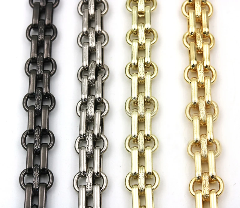 Accessories Chain For Bags Replacement DIY Purse Chain Shoulder Belt Bag Strap 100cm 110cm 120cm Handbag Handle Metal Chains