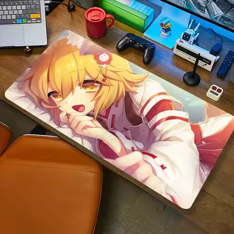 Anime The H-Helpful Fox Senko-San Mousepad Computer Office Game Table Mats XXL Rubber Anti-slip Gaming Keyboard Long Desk Pads