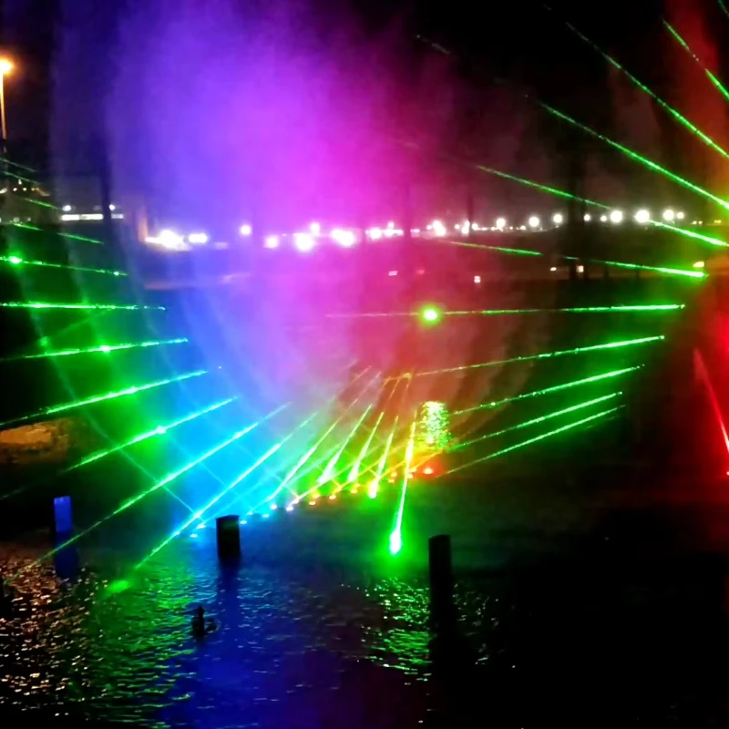 نافورة خارجية للرقص بالموسيقى الملونة #1