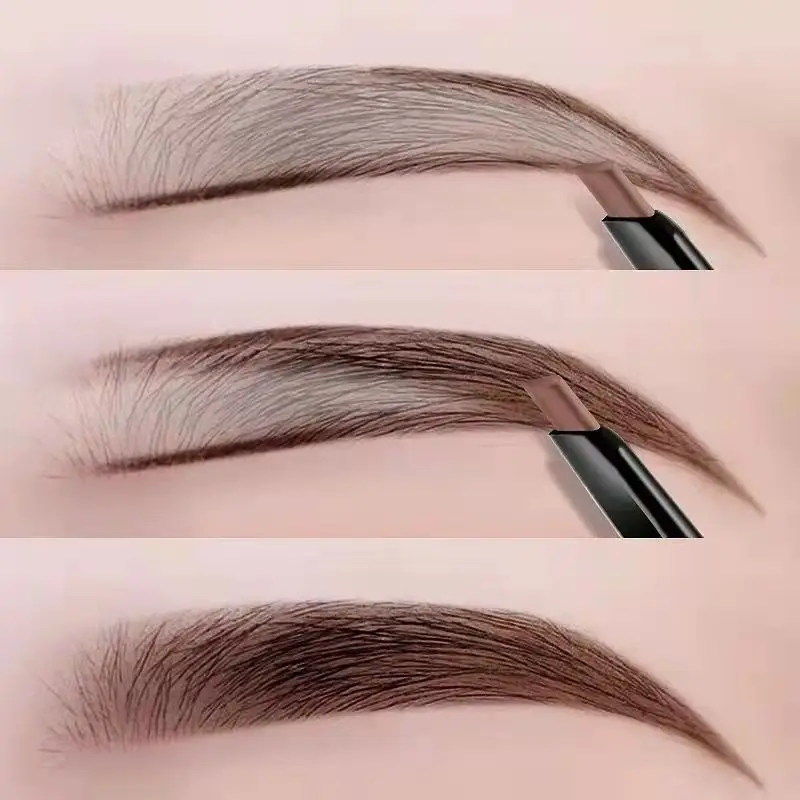 LjекDouble Ended Augenbrauenstift Augenbrauenpuder Wasserdicht Beständig Langlebig Nicht leicht zu verschmieren Augenbrauenpinsel Make-up Färbung