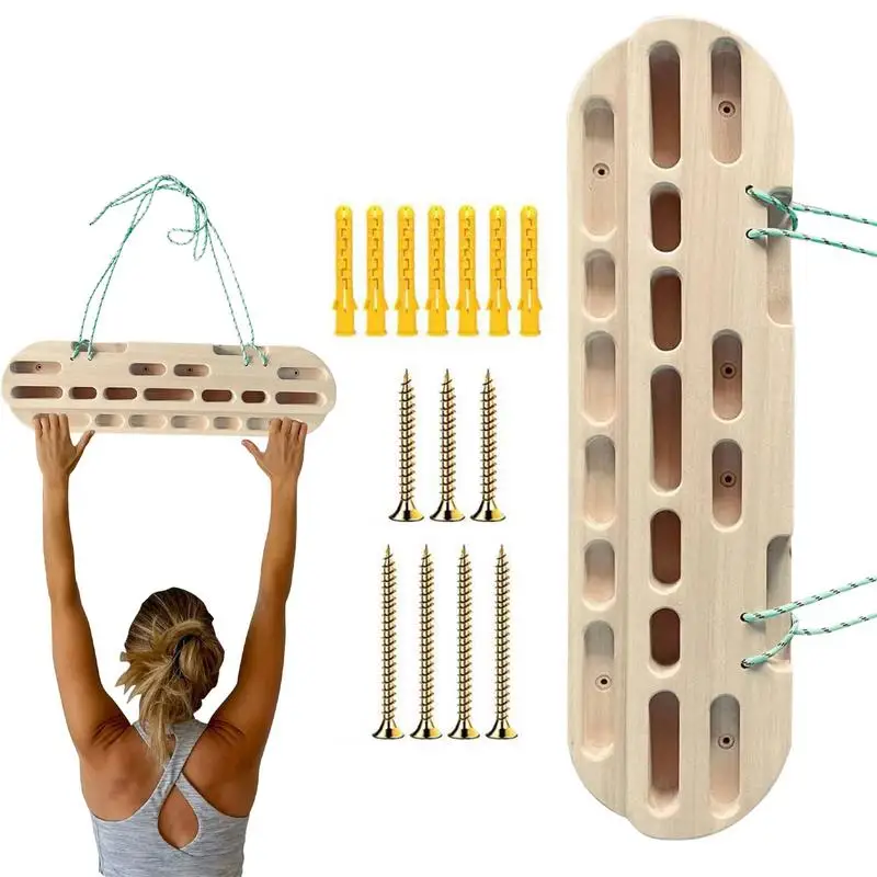 

Portable Wooden Hang Board Rock Climbing Fingerboard Doorway Hand Strengthener Equipment For Training Finger Grip And Pull Up