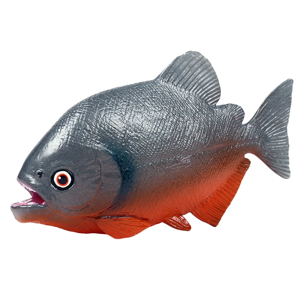 Toys Piranha Simulation Fish Model River Ferocious Solid Shaped Sea Life Animal Ornament Child