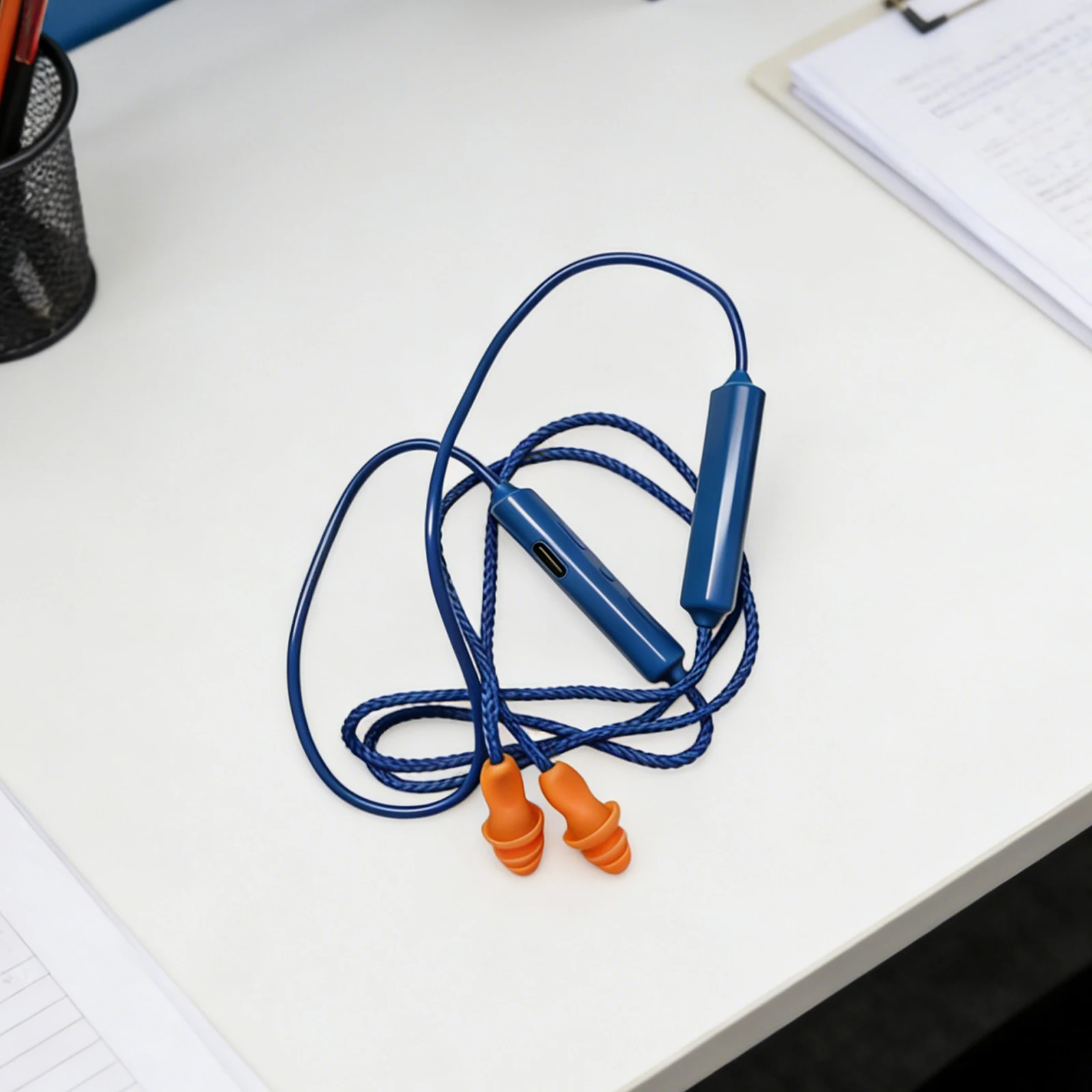 

Bluetooth-совместимые наушники-вкладыши с шумоподавлением, безопасные беспроводные наушники с шейным ремешком для работы и путешествий