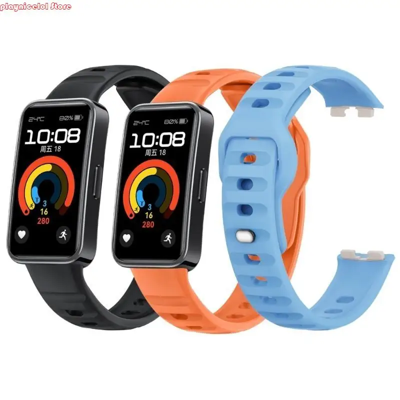 Bracelets liberación rápida E8BA Banda silicona Correas cinturón transpirable para banda 10/9