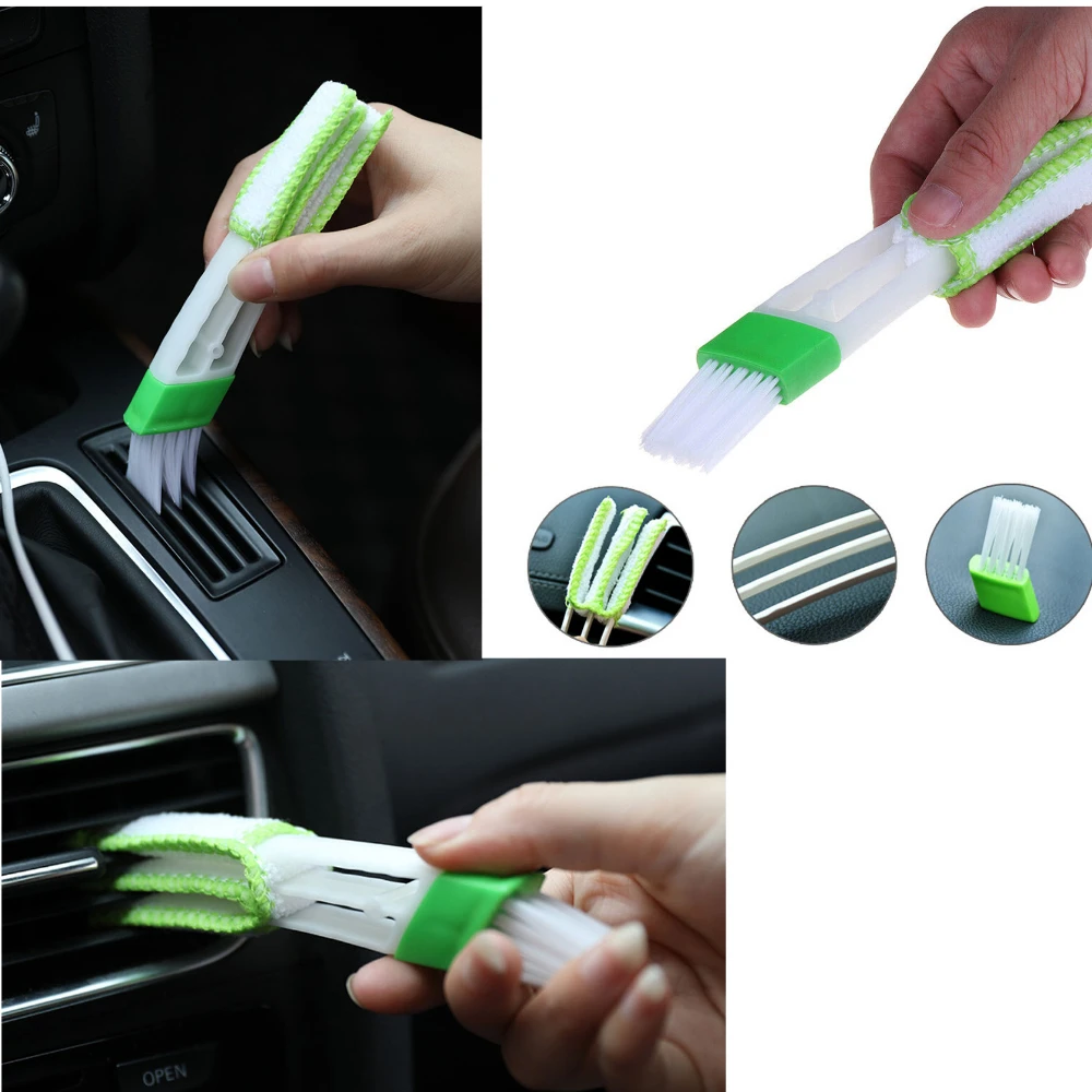 

Car Air Conditioner Vent Slit Dust Cleaning Brush Double Ended Wash Auto Panel Blinds Keyboard Gap Detail Cleaning Tool Parts