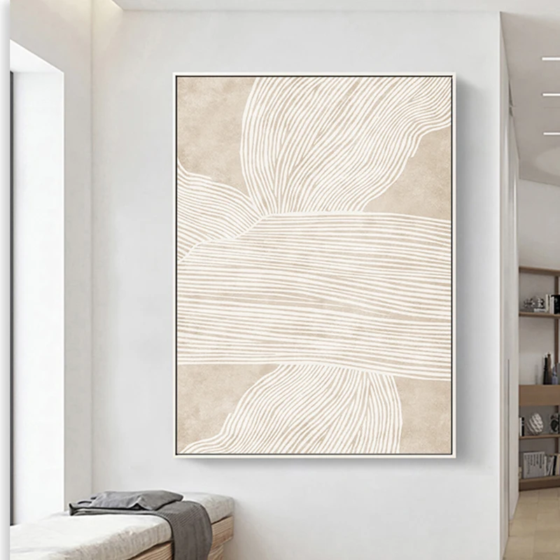 Modern Abstract Painting, Striped Poster Printing Mural, Line Aesthetics, Abstract Painting Decoration of Living Room Sofa Backg - Image 3