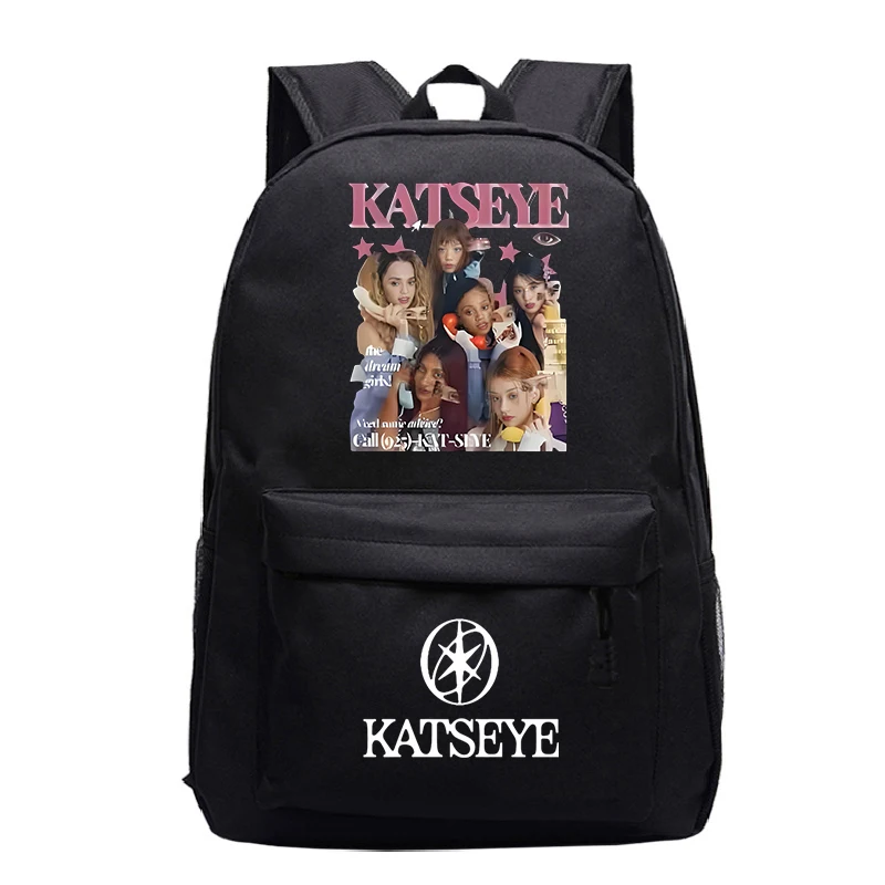 Hot Katseye Beautiful Chao Printed Backpack Students Girls School Bags Large Capacity Backpack Fans Gift Women Travel Backpack
