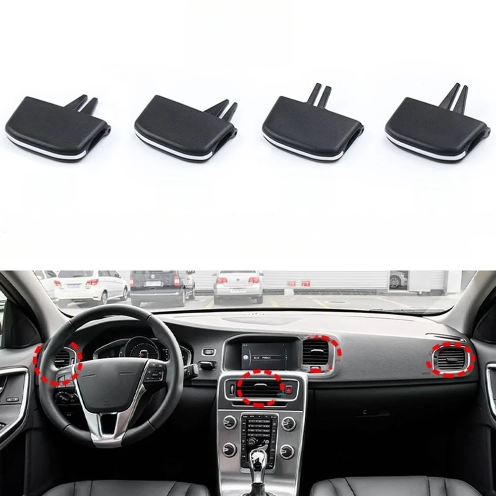 Vent Slider Tab Vent Lightweight Design Tool-free Install Fits Factory Dimensions Black For Volvo for s60 Vent